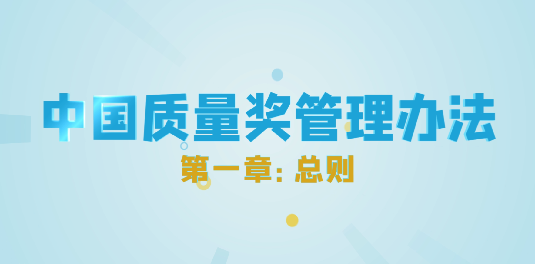 中国质量奖管理办法 第一章 第一条