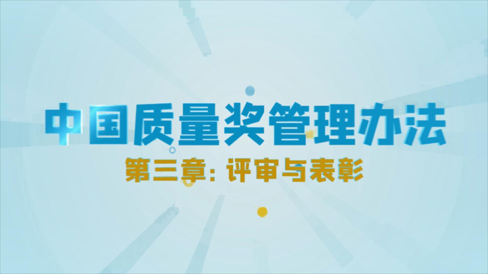 中国质量奖管理办法 第三章 第十八条